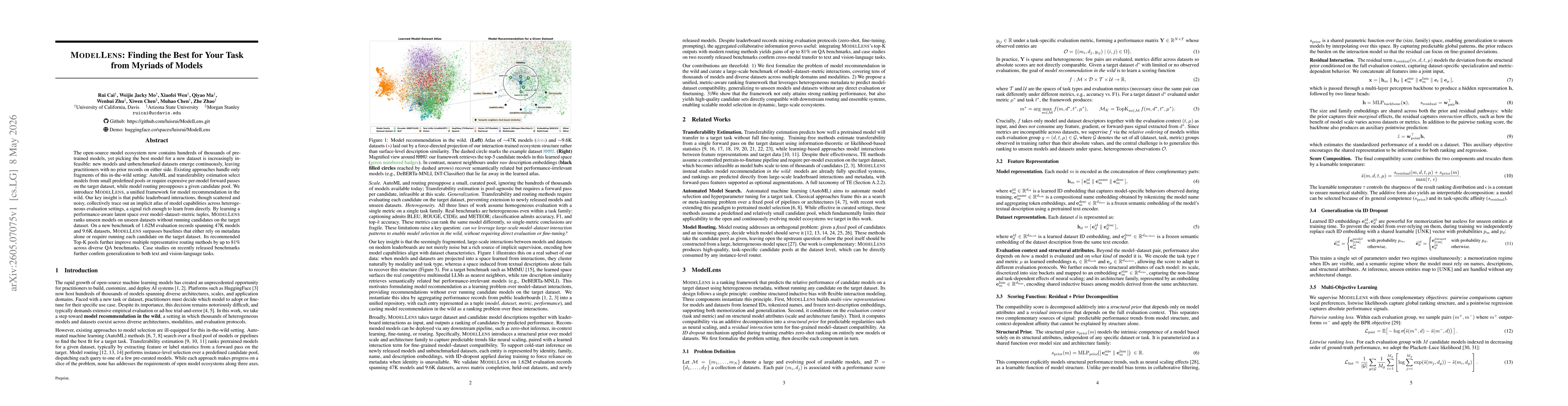 Thumbnail for ModelLens: Finding the Best for Your Task from Myriads of Models