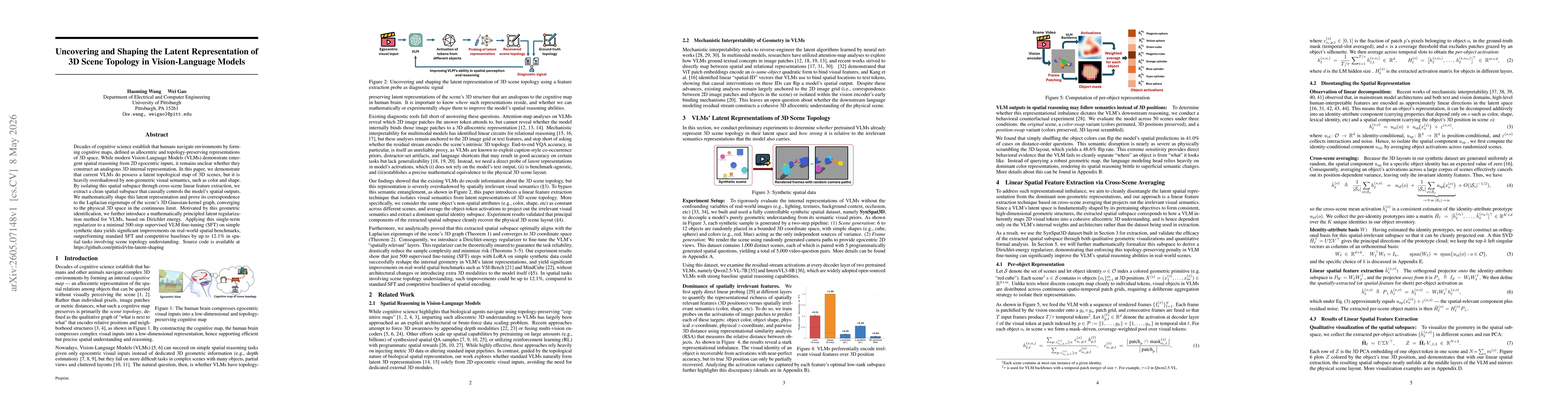 Thumbnail for Uncovering and Shaping the Latent Representation of 3D Scene Topology in Vision-Language Models