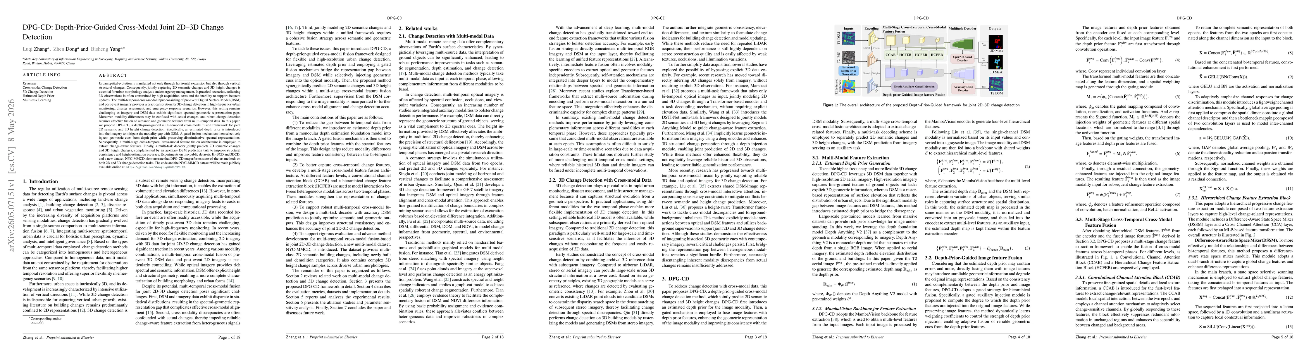Thumbnail for DPG-CD: Depth-Prior-Guided Cross-Modal Joint 2D-3D Change Detection