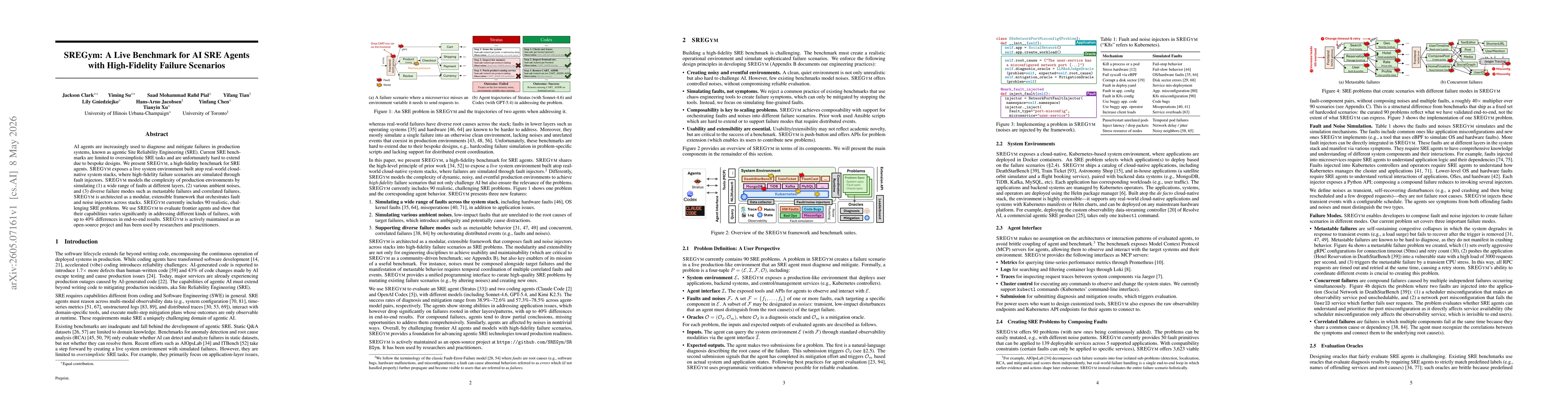 Thumbnail for SREGym: A Live Benchmark for AI SRE Agents with High-Fidelity Failure Scenarios