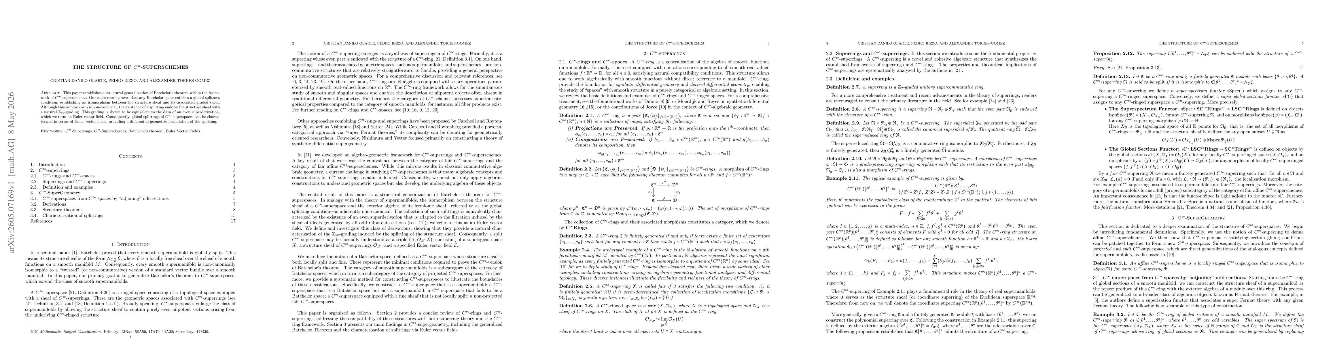 Thumbnail for The Structure of $C^\infty$-Superschemes