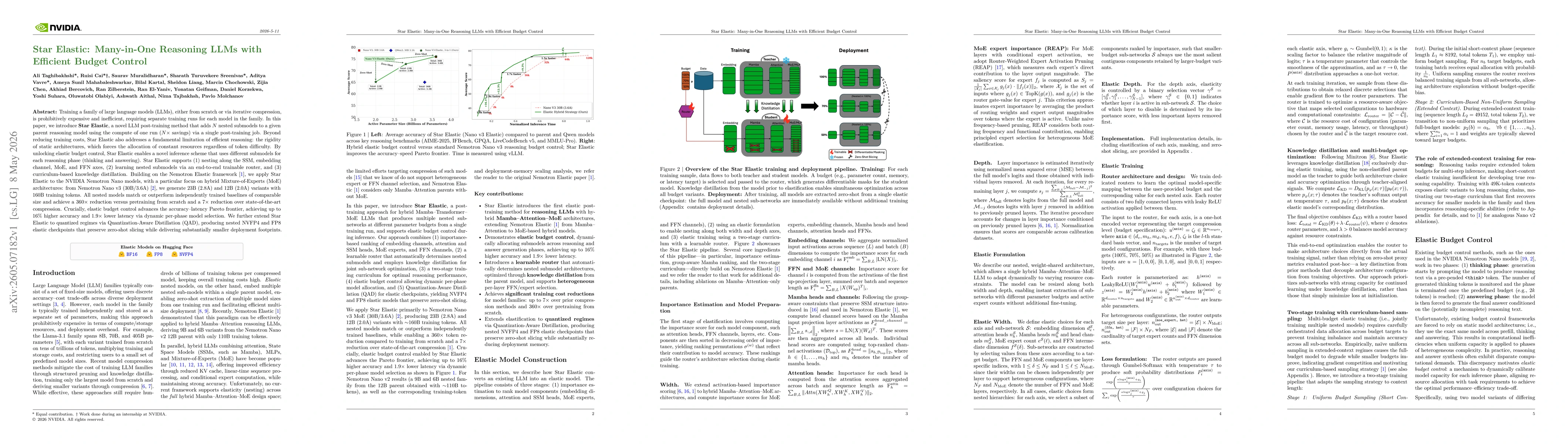 Thumbnail for Star Elastic: Many-in-One Reasoning LLMs with Efficient Budget Control