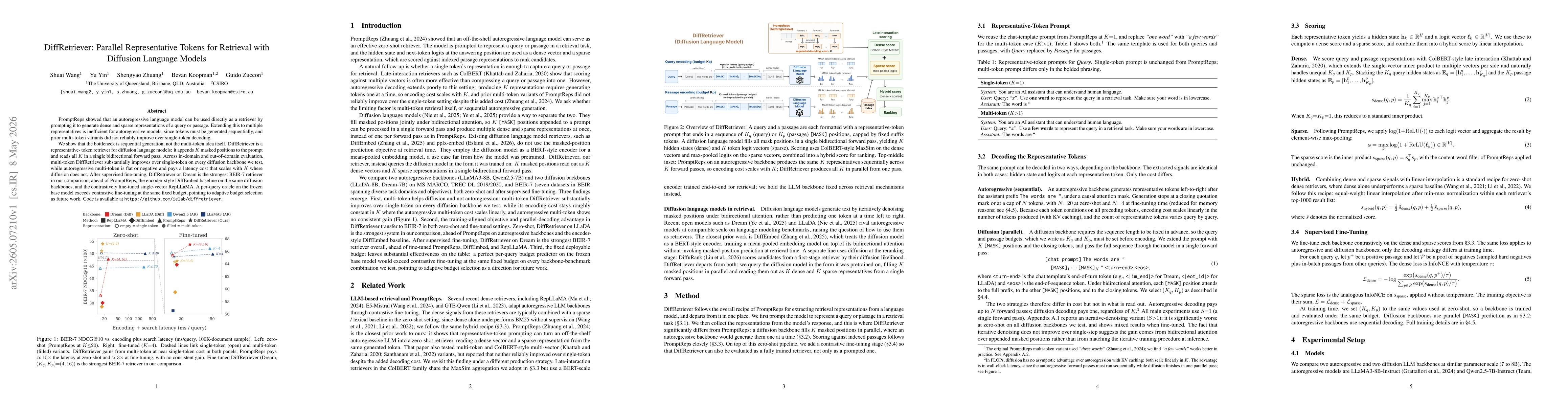 Thumbnail for DiffRetriever: Parallel Representative Tokens for Retrieval with Diffusion Language Models