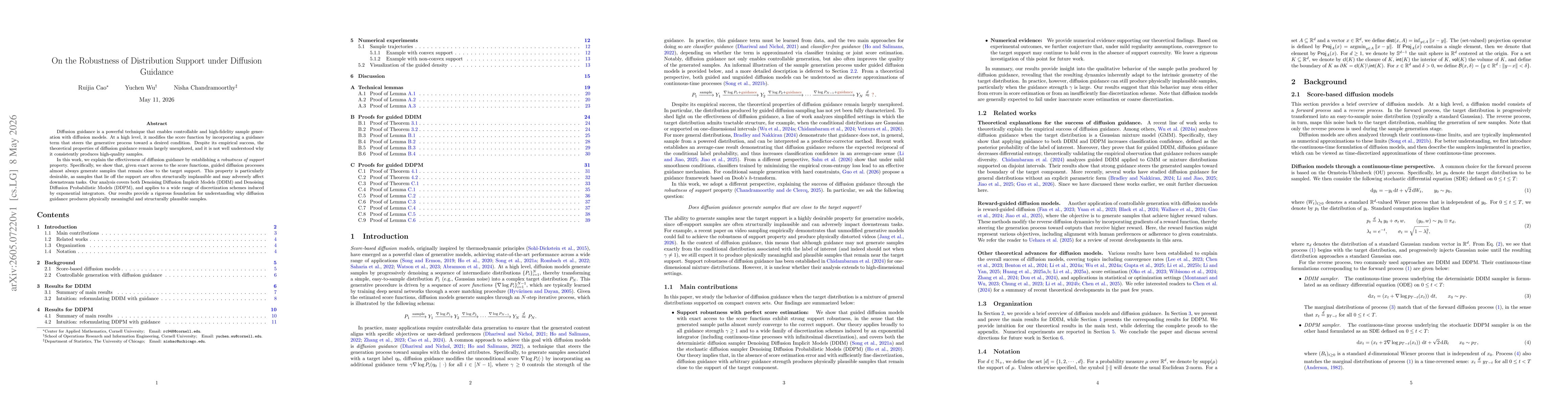 Thumbnail for On the Robustness of Distribution Support under Diffusion Guidance