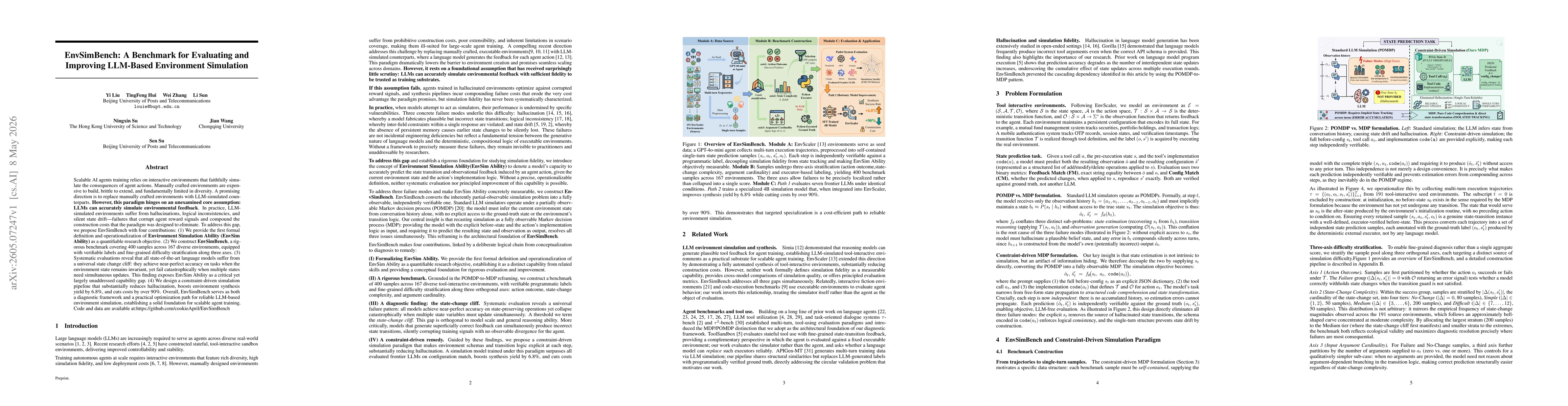 Thumbnail for EnvSimBench: A Benchmark for Evaluating and Improving LLM-Based Environment Simulation