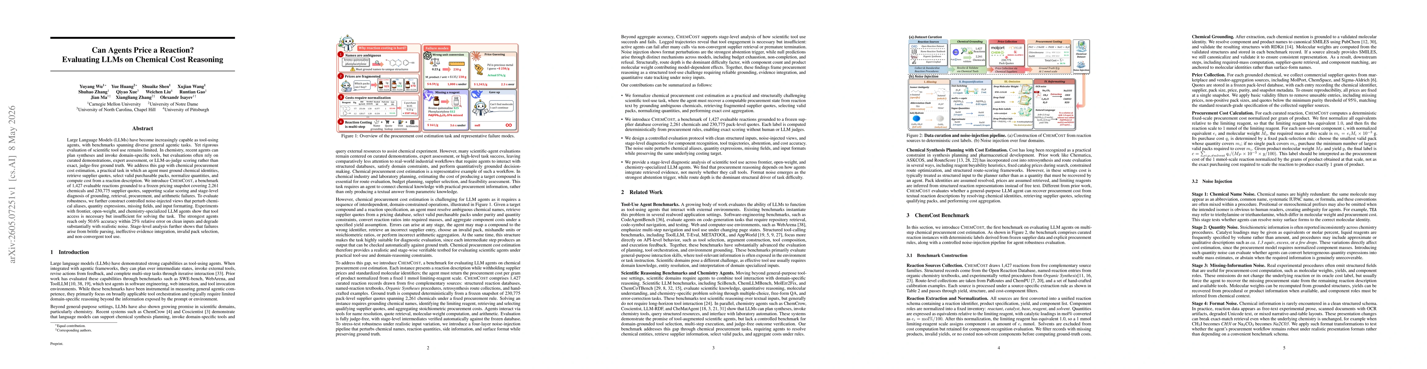 Thumbnail for Can Agents Price a Reaction? Evaluating LLMs on Chemical Cost Reasoning