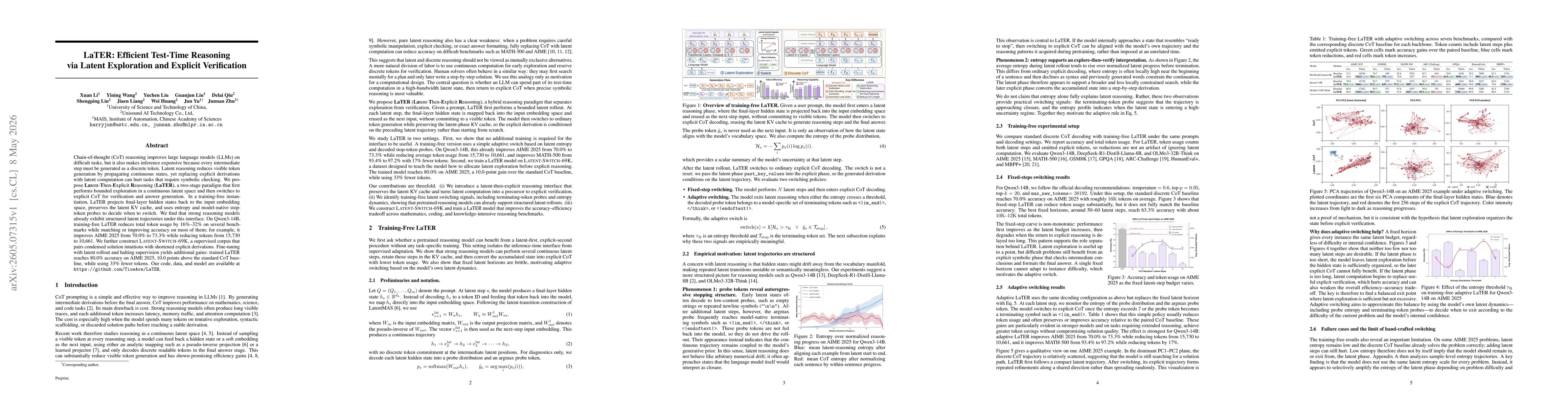 Thumbnail for LaTER: Efficient Test-Time Reasoning via Latent Exploration and Explicit Verification