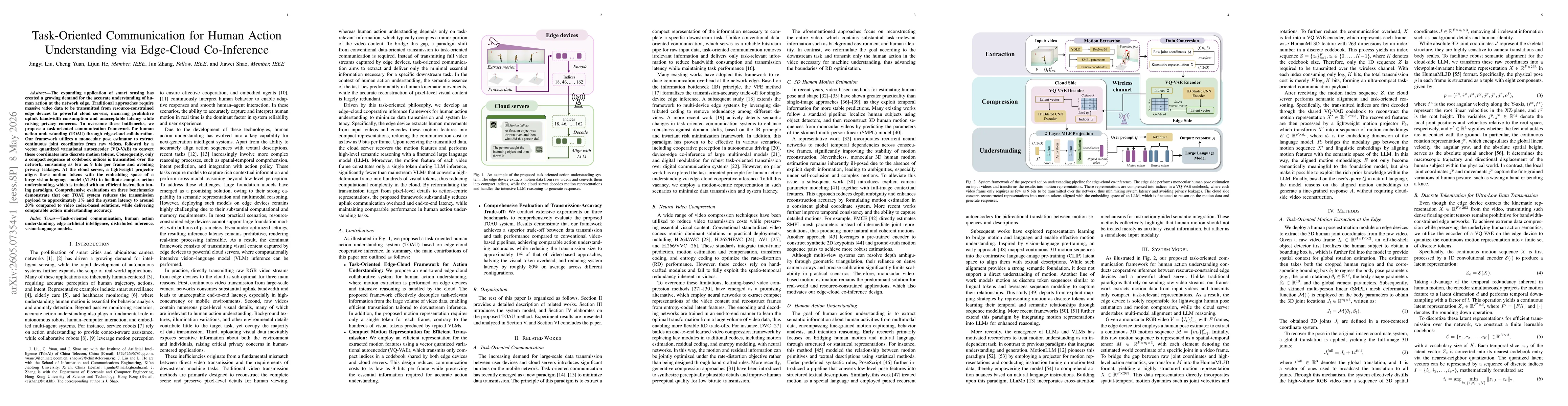 Thumbnail for Task-Oriented Communication for Human Action Understanding via Edge-Cloud Co-Inference