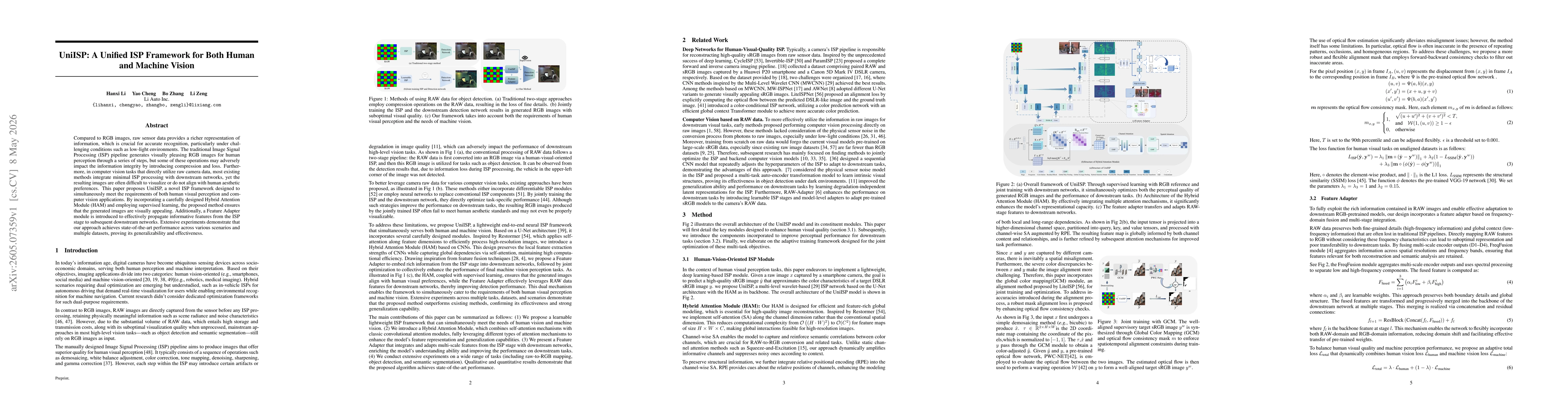 Thumbnail for UniISP: A Unified ISP Framework for Both Human and Machine Vision