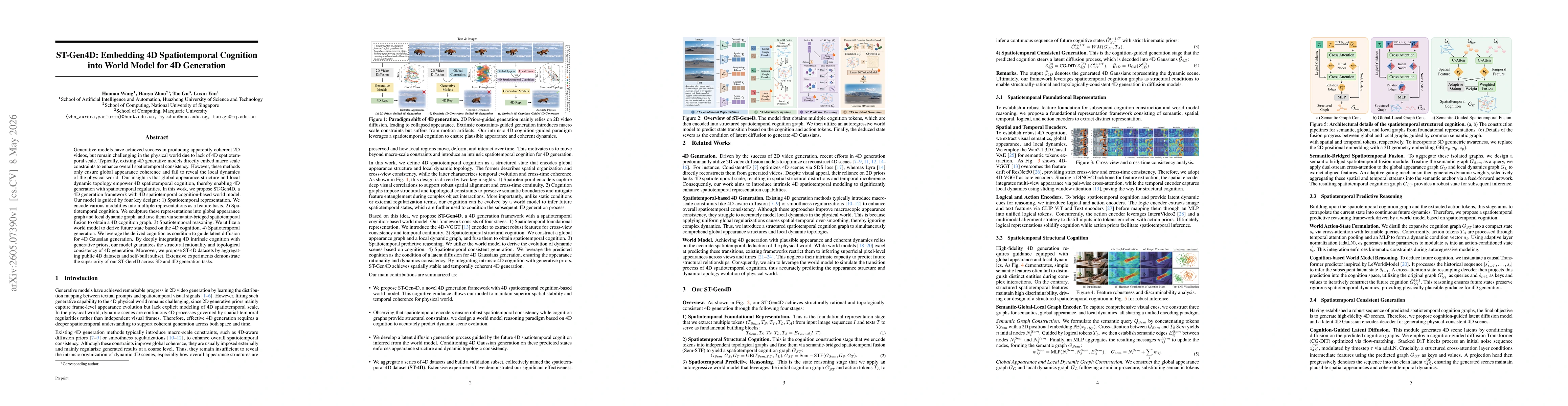 Thumbnail for ST-Gen4D: Embedding 4D Spatiotemporal Cognition into World Model for 4D Generation