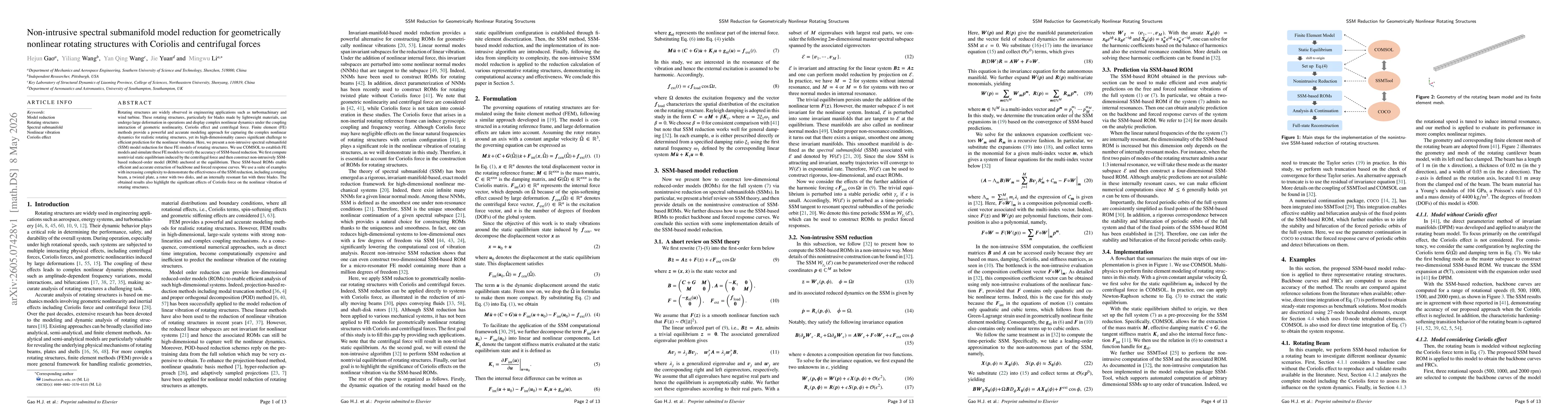 Thumbnail for Non-intrusive spectral submanifold model reduction for geometrically nonlinear rotating structures with Coriolis and centrifugal forces