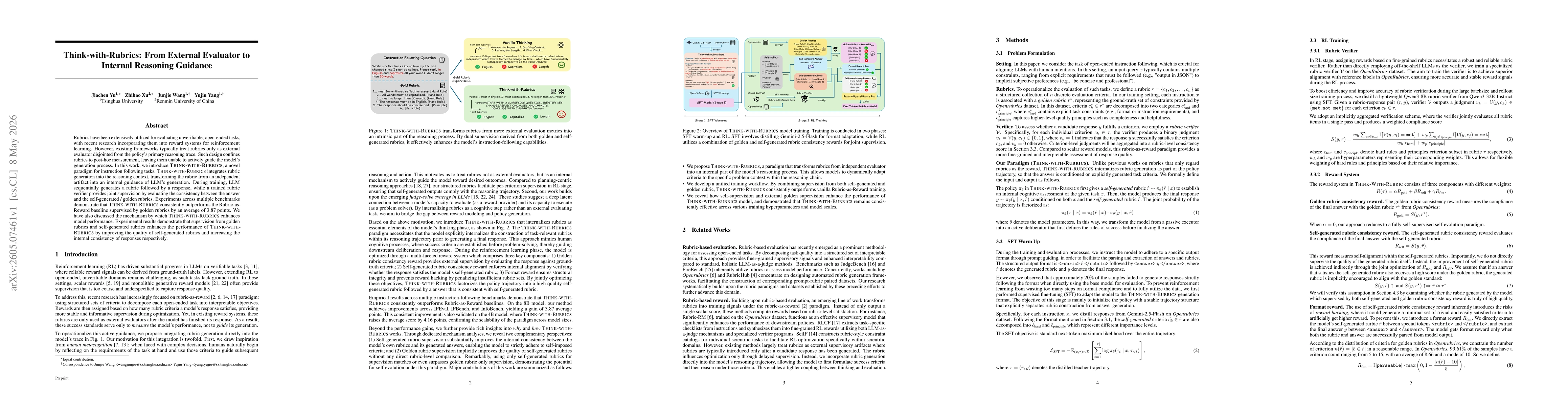 Thumbnail for Think-with-Rubrics: From External Evaluator to Internal Reasoning Guidance
