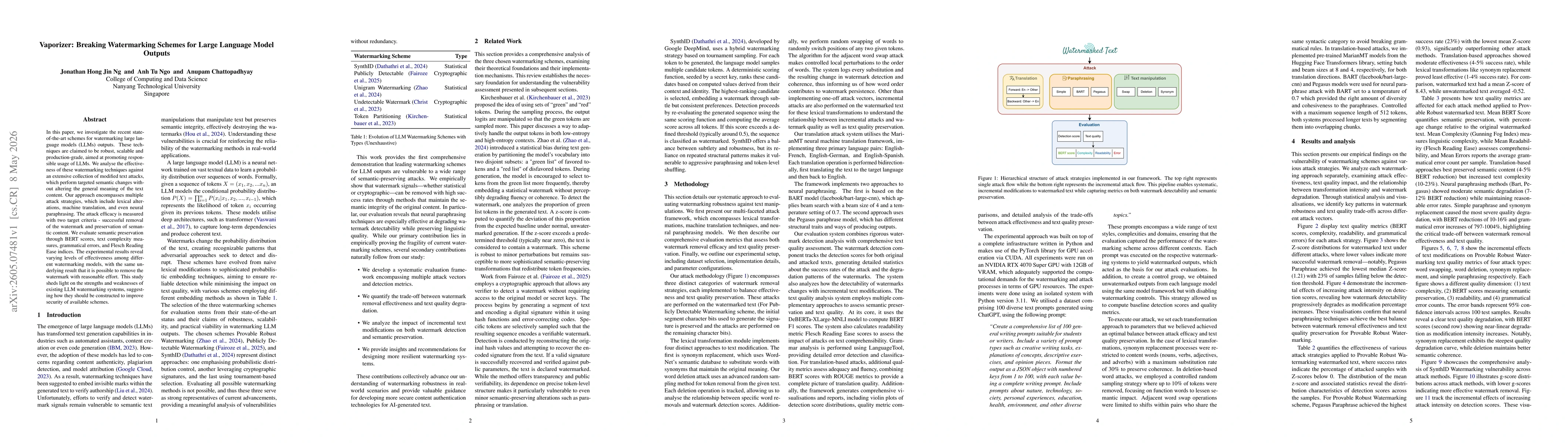 Thumbnail for Vaporizer: Breaking Watermarking Schemes for Large Language Model Outputs