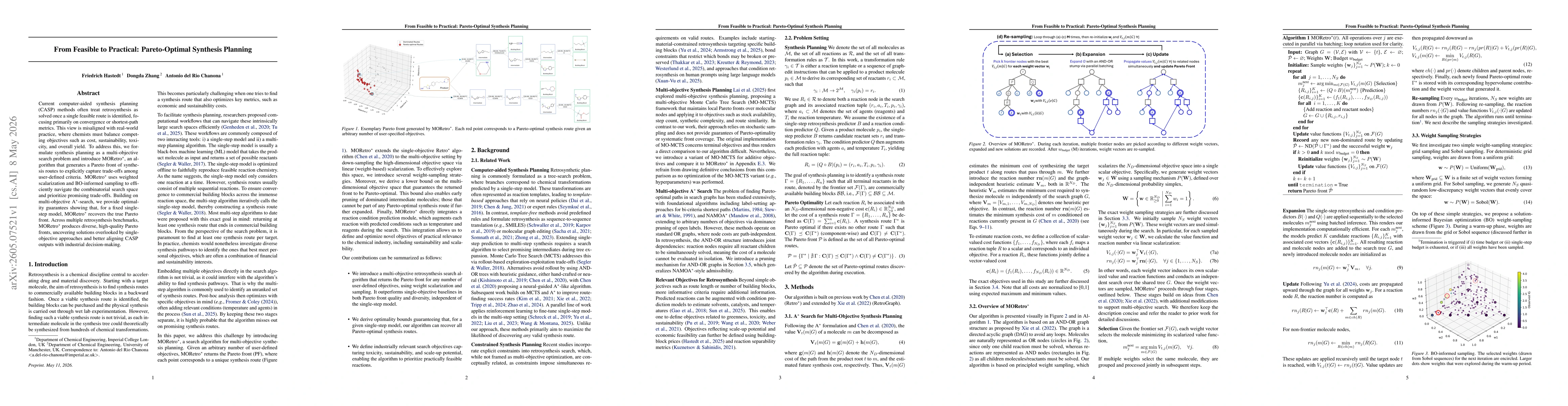 Thumbnail for From Feasible to Practical: Pareto-Optimal Synthesis Planning