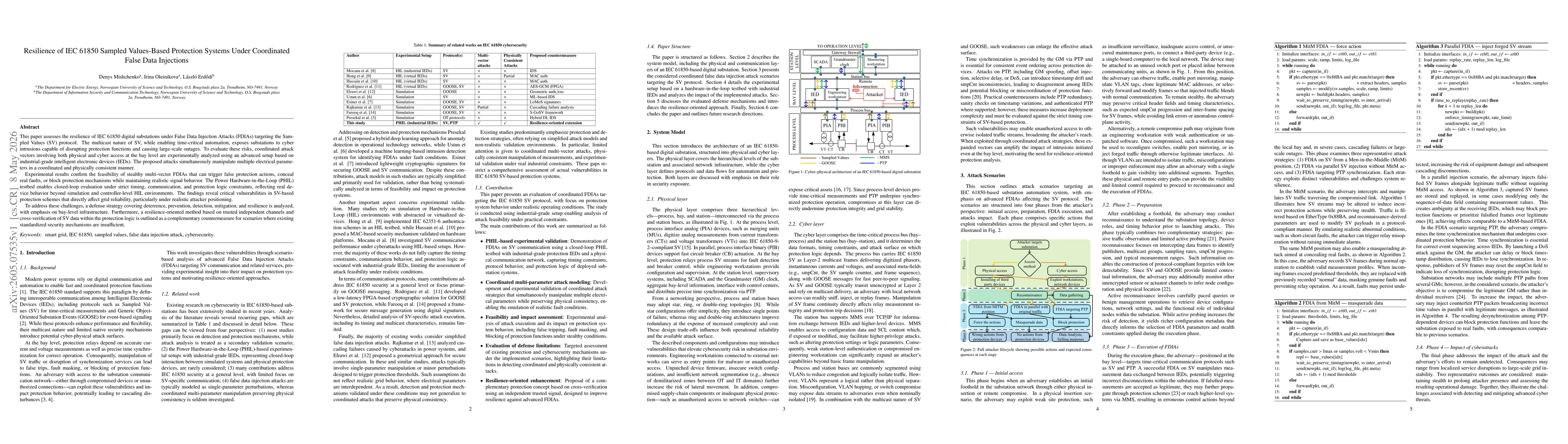 Thumbnail for Resilience of IEC 61850 Sampled Values-Based Protection Systems Under Coordinated False Data Injections
