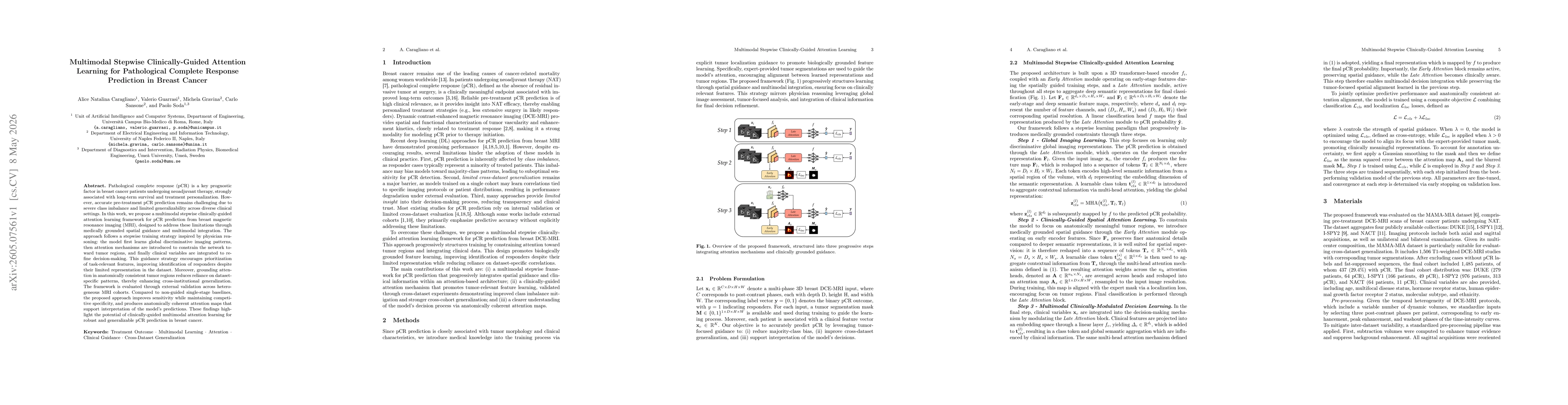 Thumbnail for Multimodal Stepwise Clinically-Guided Attention Learning for Pathological Complete Response Prediction in Breast Cancer