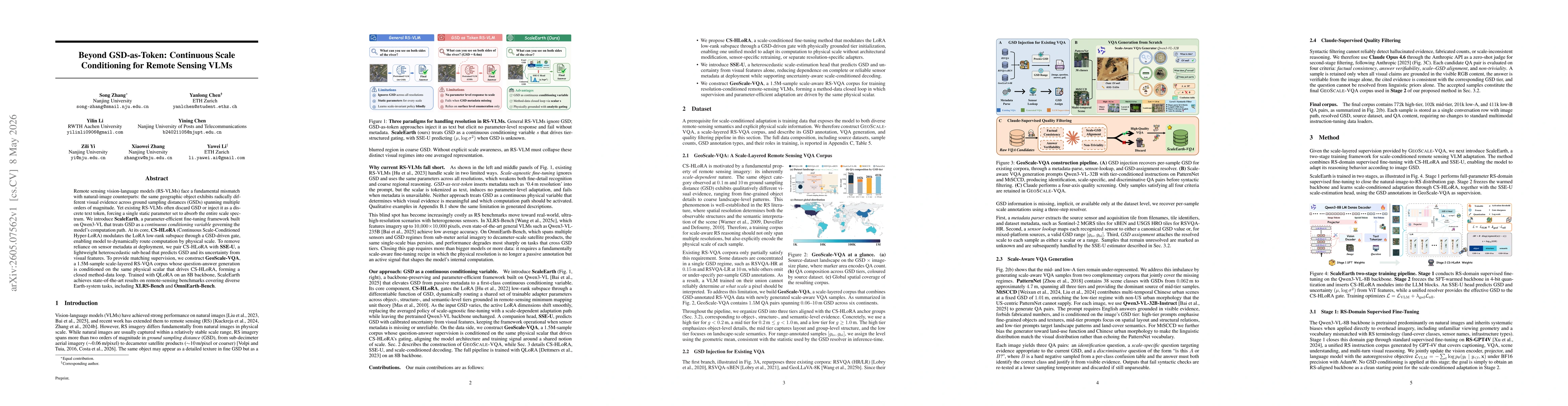 Thumbnail for Beyond GSD-as-Token: Continuous Scale Conditioning for Remote Sensing VLMs