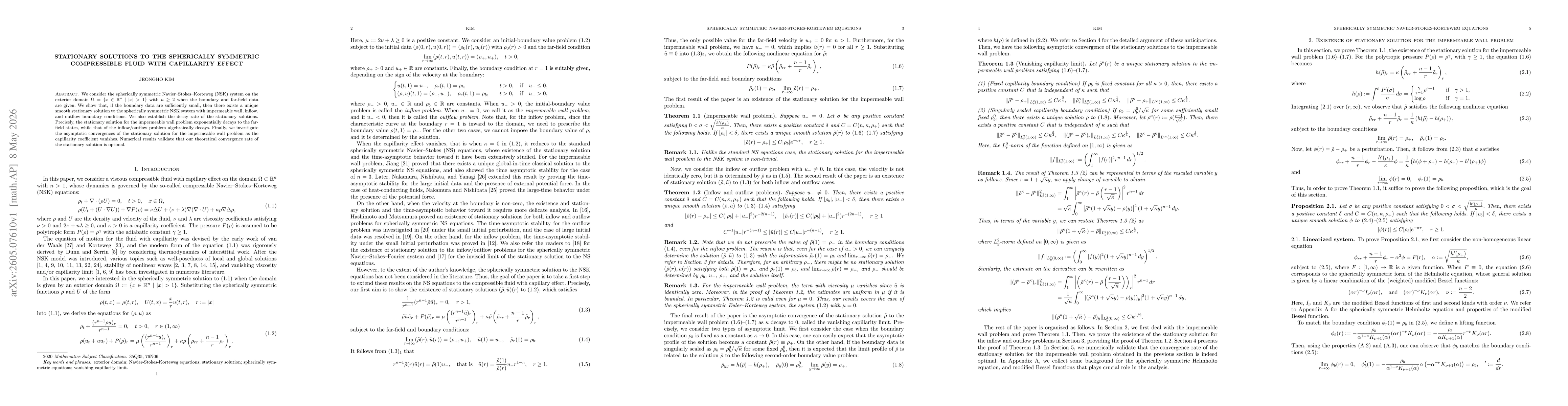 Thumbnail for Stationary solutions to the spherically symmetric compressible fluid with capillarity effect