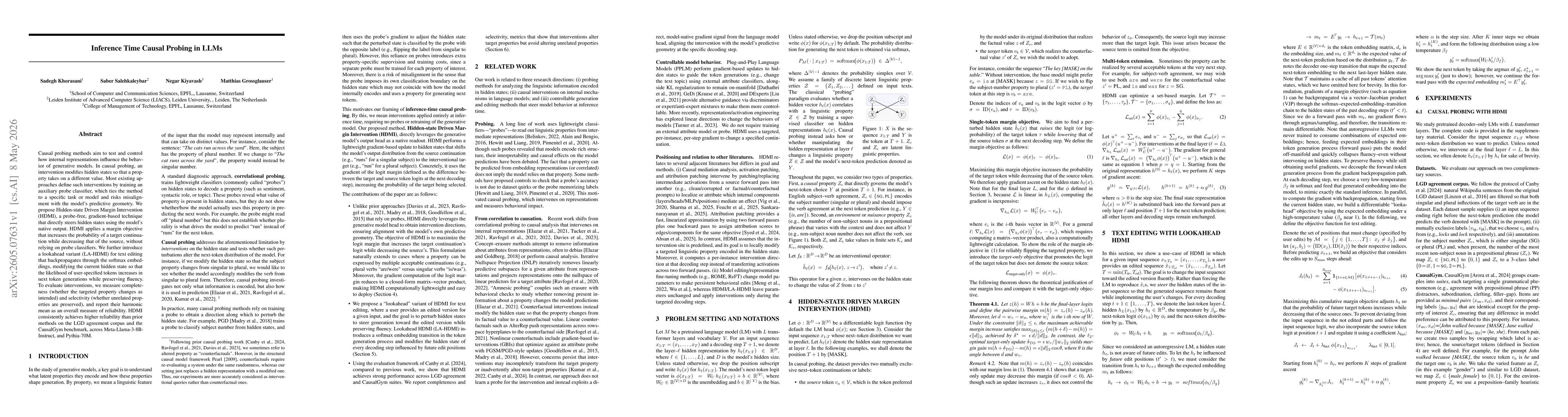 Thumbnail for Inference Time Causal Probing in LLMs