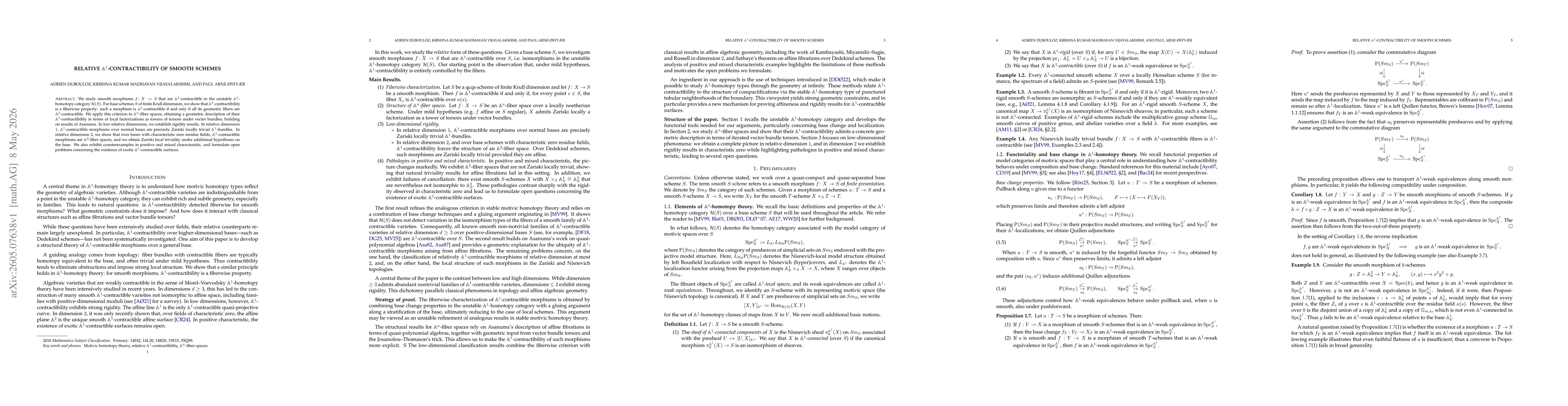 Thumbnail for Relative $\mathbb{A}^1$-Contractibility of Smooth Schemes