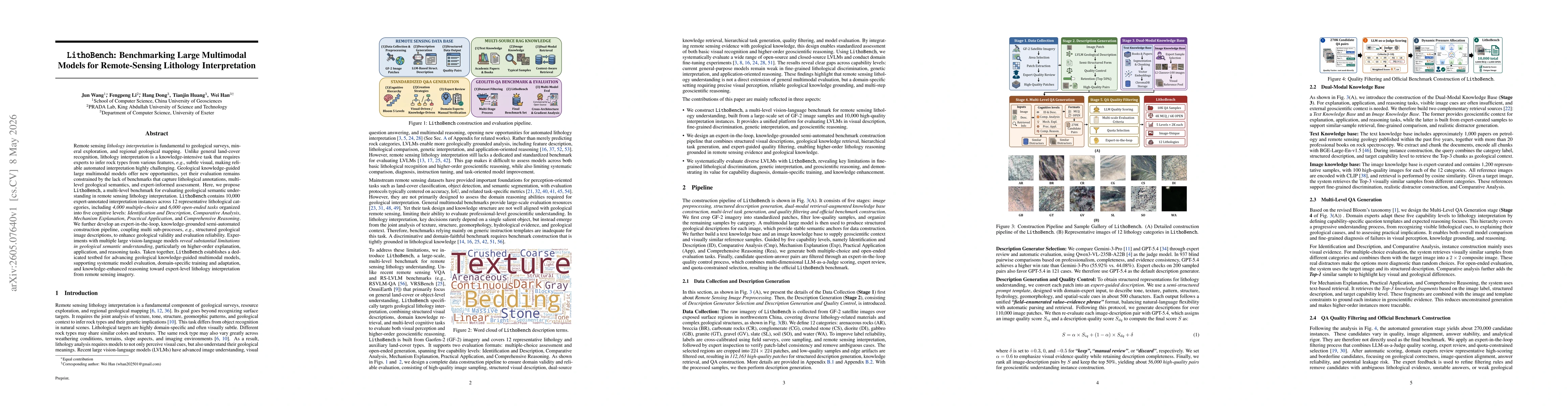 Thumbnail for LithoBench: Benchmarking Large Multimodal Models for Remote-Sensing Lithology Interpretation