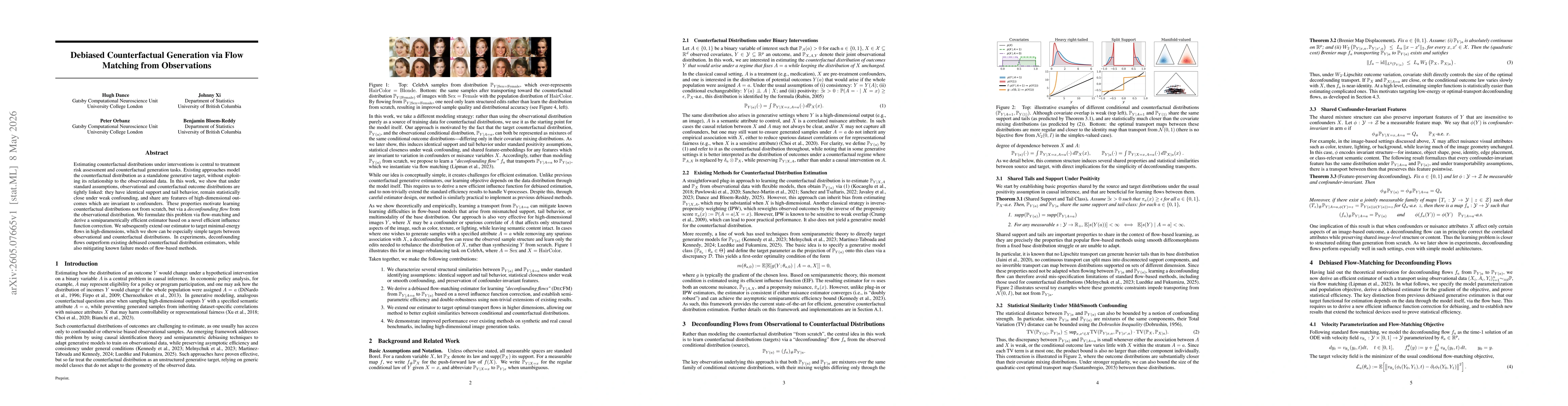 Thumbnail for Debiased Counterfactual Generation via Flow Matching from Observations
