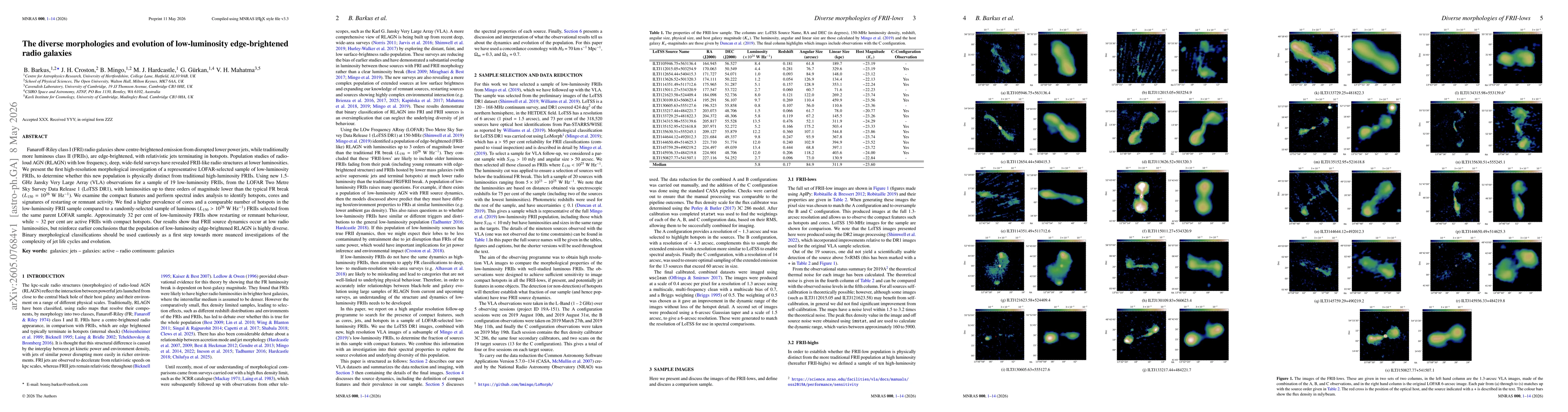 Thumbnail for The diverse morphologies and evolution of low-luminosity edge-brightened radio galaxies