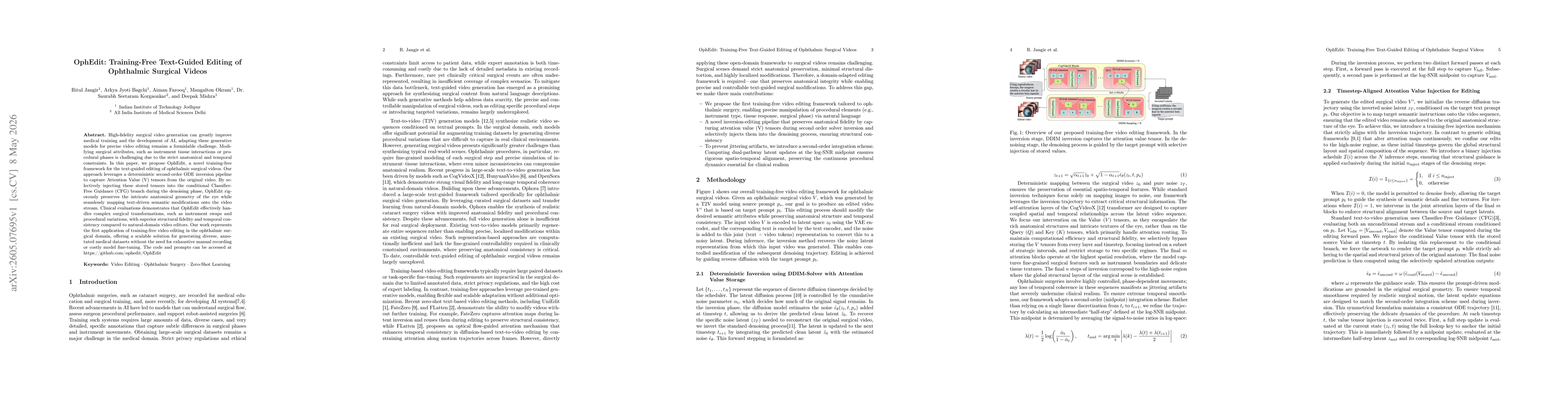 Thumbnail for OphEdit: Training-Free Text-Guided Editing of Ophthalmic Surgical Videos