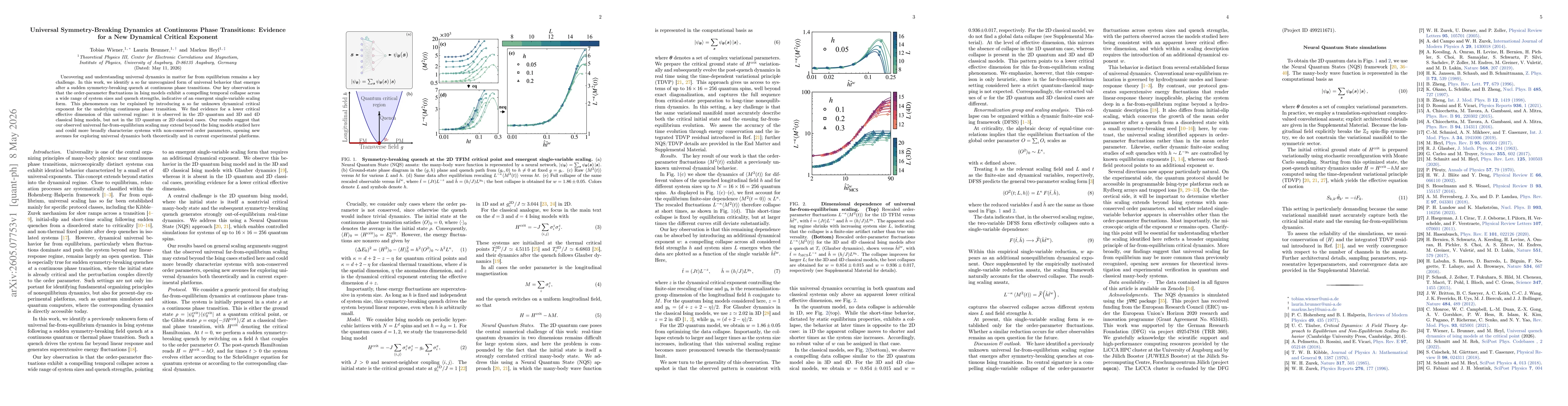 Thumbnail for Universal Symmetry-Breaking Dynamics at Continuous Phase Transitions: Evidence for a New Dynamical Critical Exponent