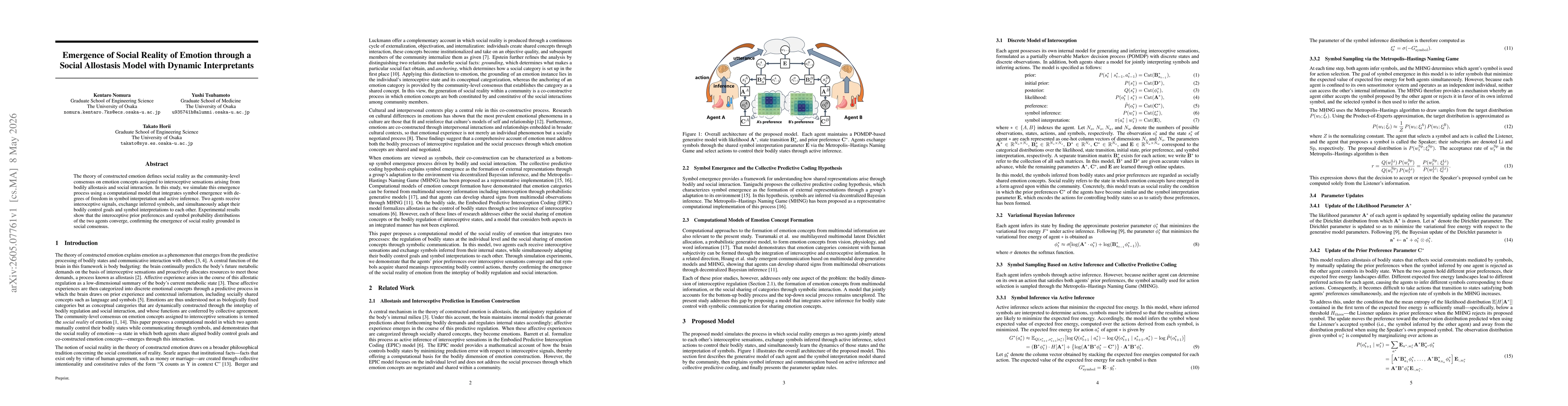 Thumbnail for Emergence of Social Reality of Emotion through a Social Allostasis Model with Dynamic Interpretants