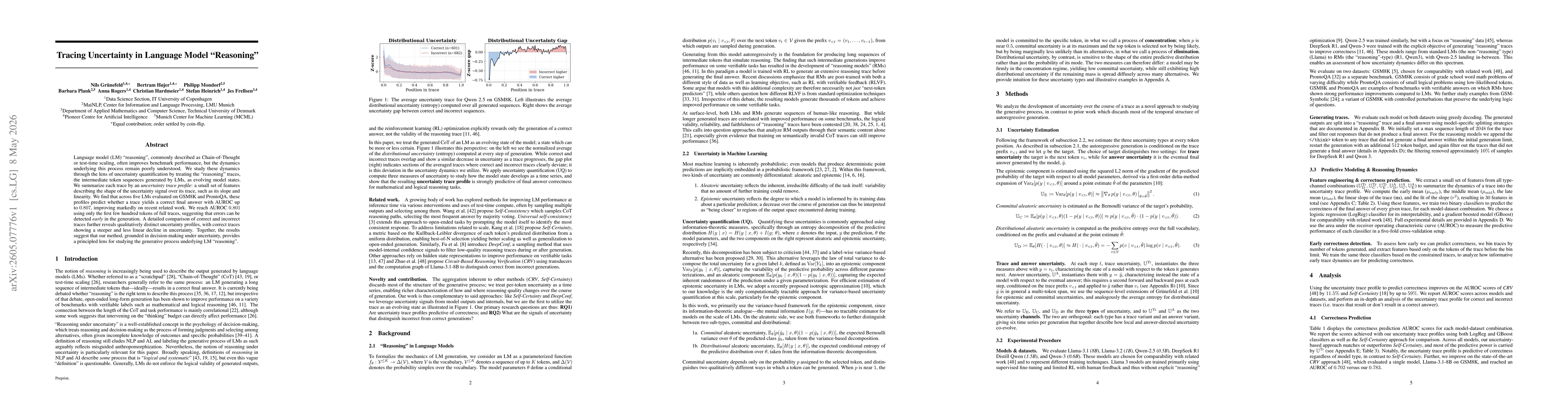 Thumbnail for Tracing Uncertainty in Language Model "Reasoning"