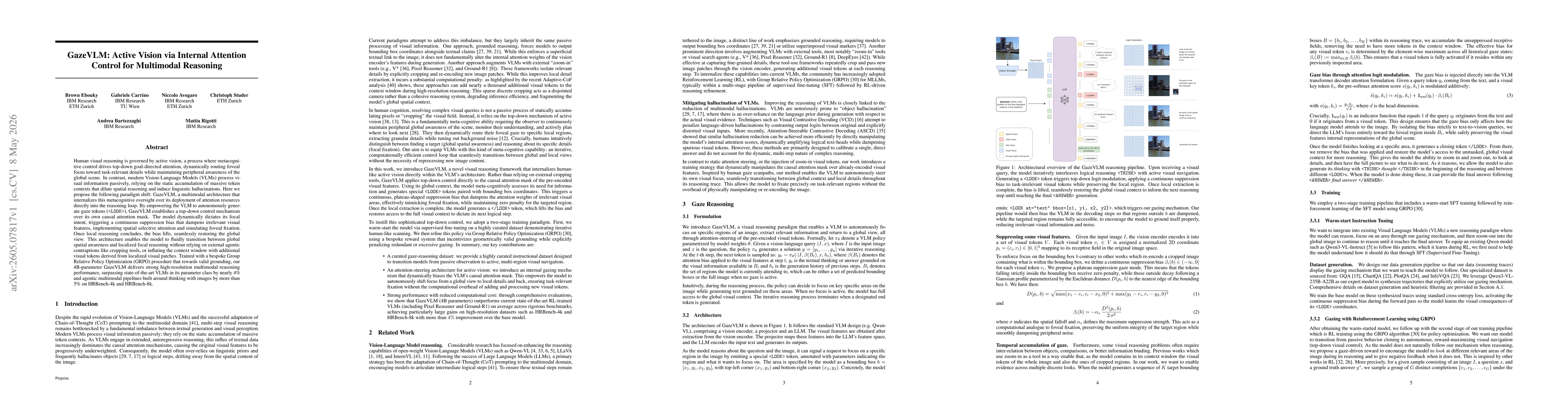 Thumbnail for GazeVLM: Active Vision via Internal Attention Control for Multimodal Reasoning