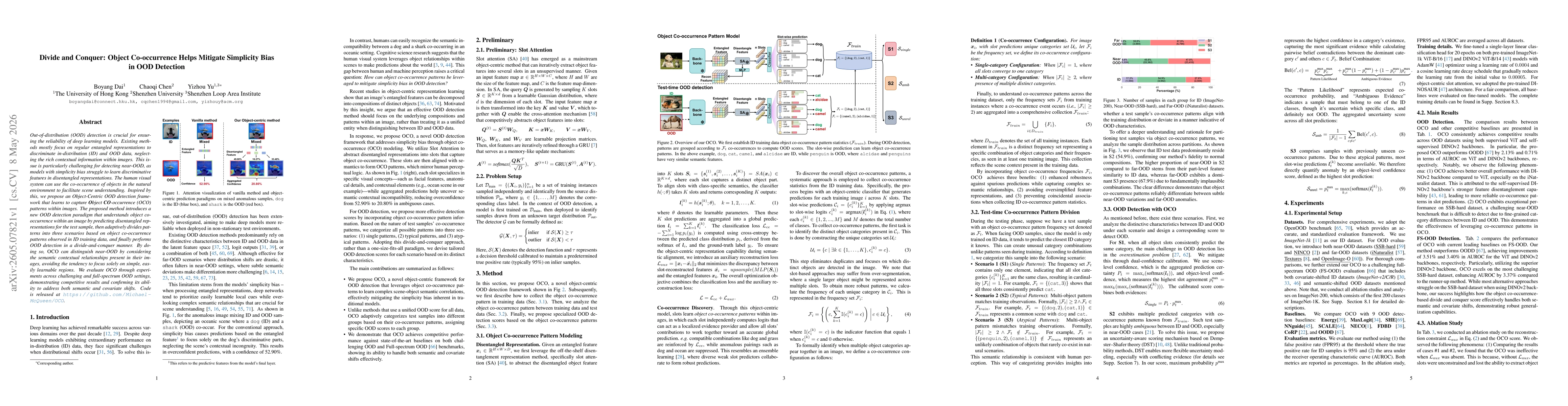 Thumbnail for Divide and Conquer: Object Co-occurrence Helps Mitigate Simplicity Bias in OOD Detection