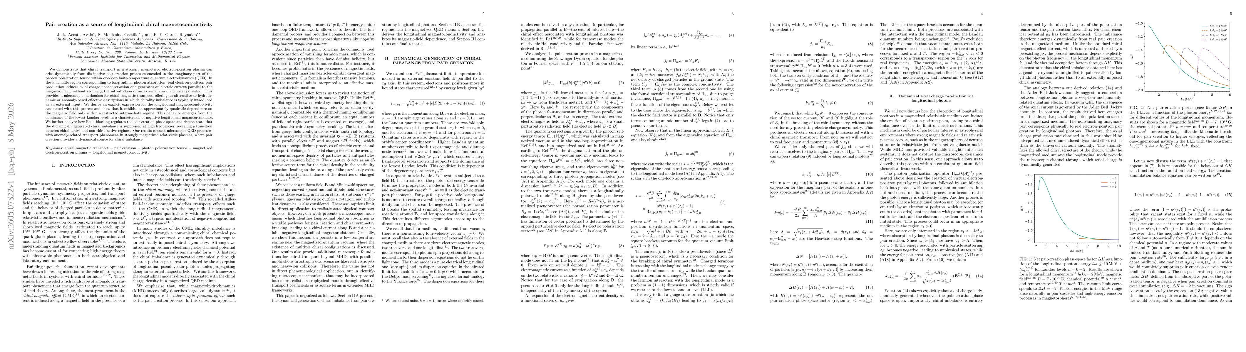Thumbnail for Pair creation as a source of longitudinal chiral magnetoconductivity