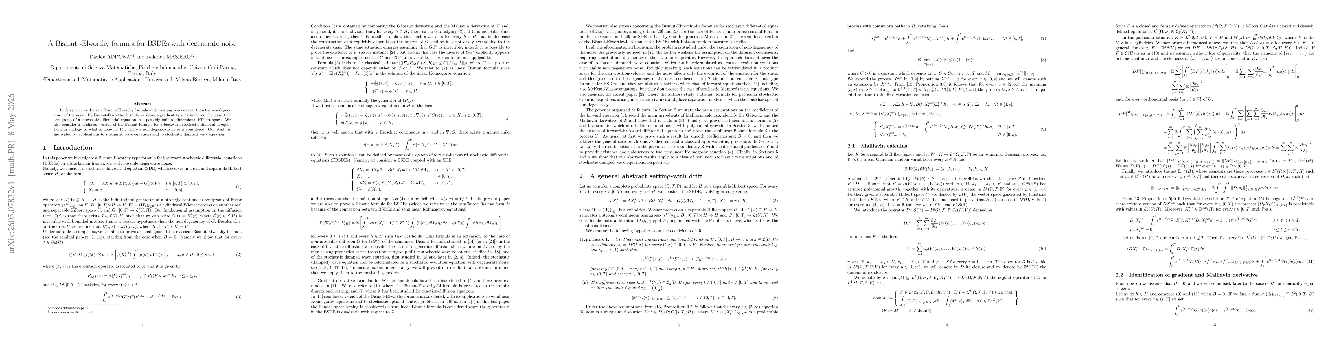 Thumbnail for A Bismut-Elworthy formula for BSDEs with degenerate noise