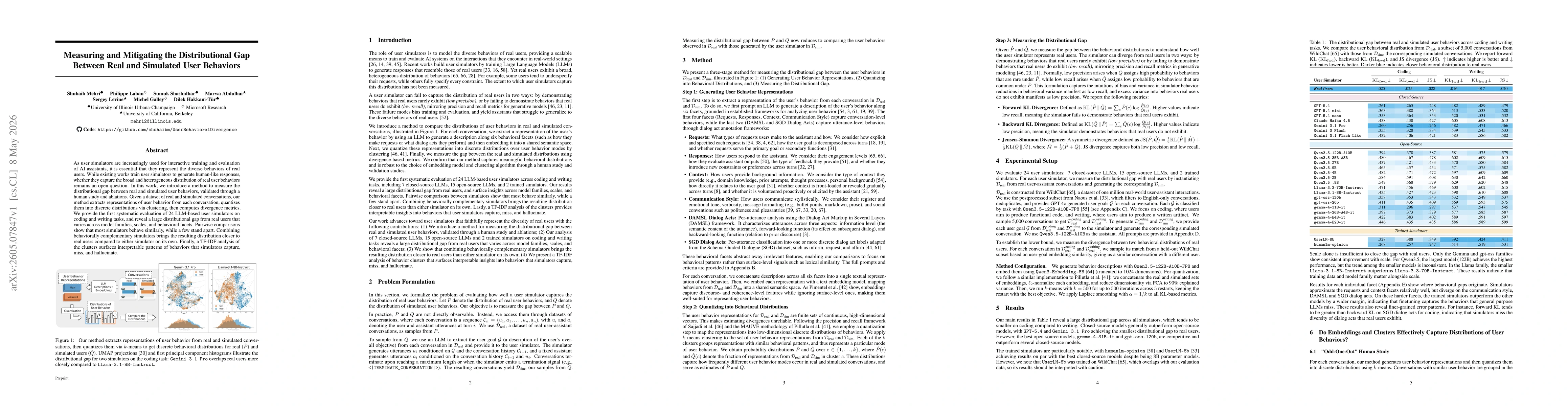 Thumbnail for Measuring and Mitigating the Distributional Gap Between Real and Simulated User Behaviors