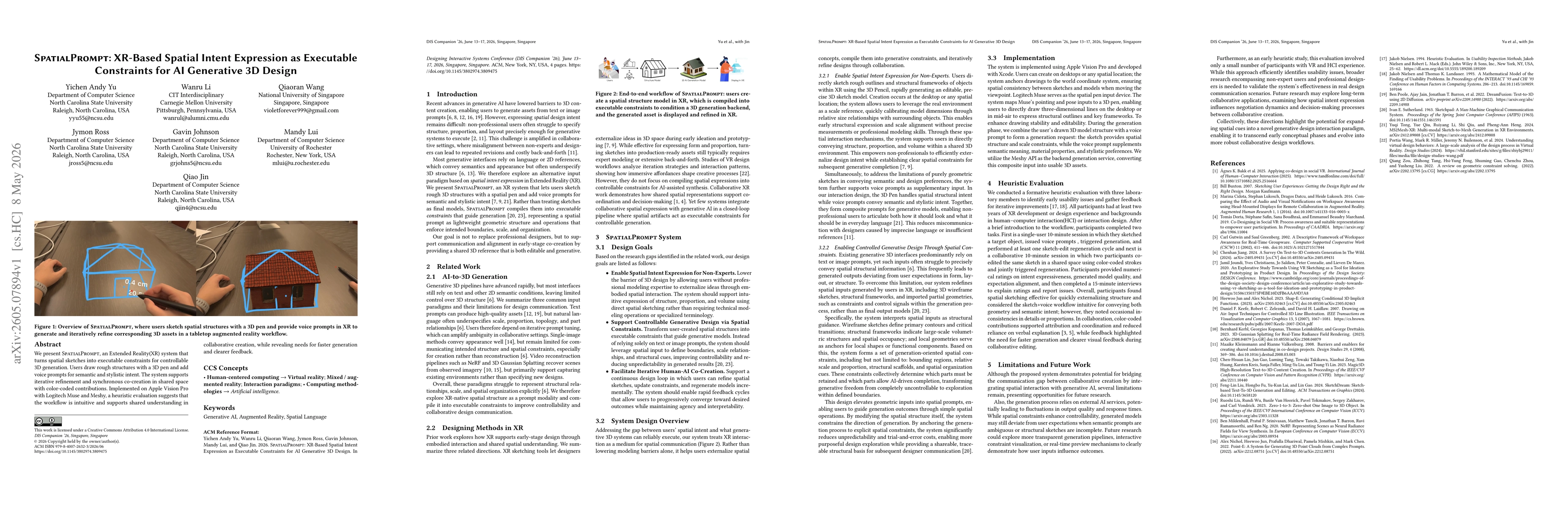 Thumbnail for SpatialPrompt: XR-Based Spatial Intent Expression as Executable Constraints for AI Generative 3D Design