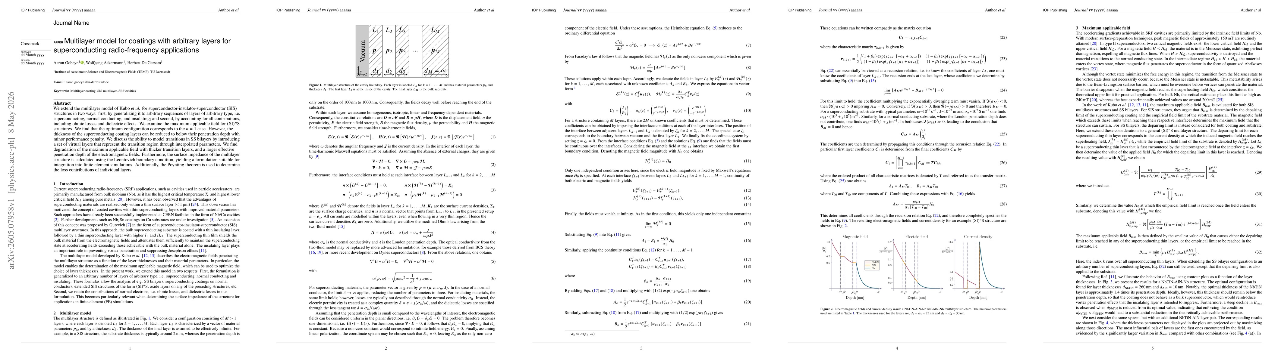 Thumbnail for Multilayer model for coatings with arbitrary layers for superconducting radio-frequency applications