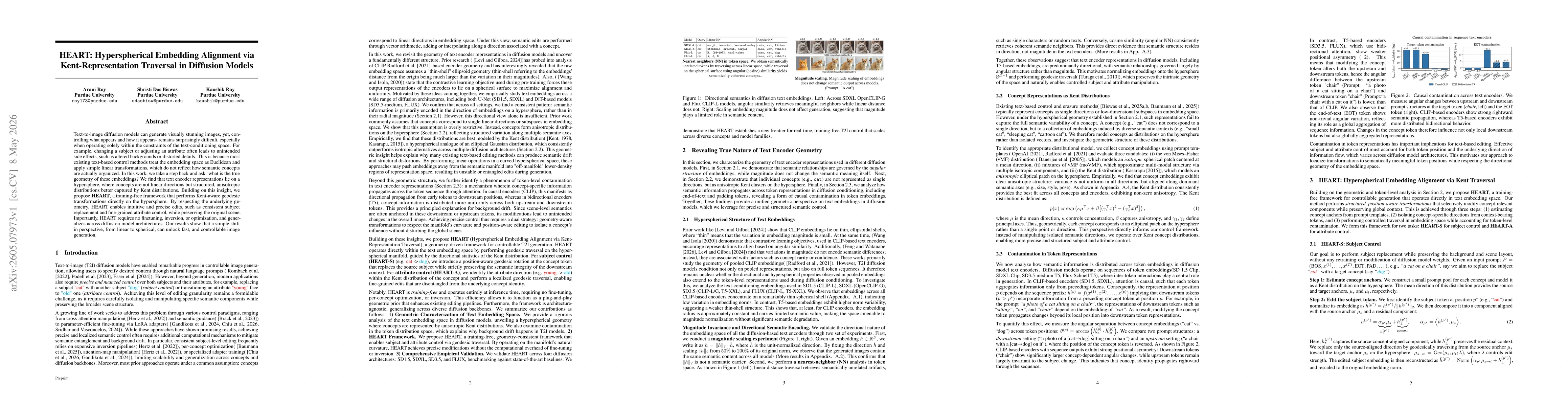 Thumbnail for HEART: Hyperspherical Embedding Alignment via Kent-Representation Traversal in Diffusion Models