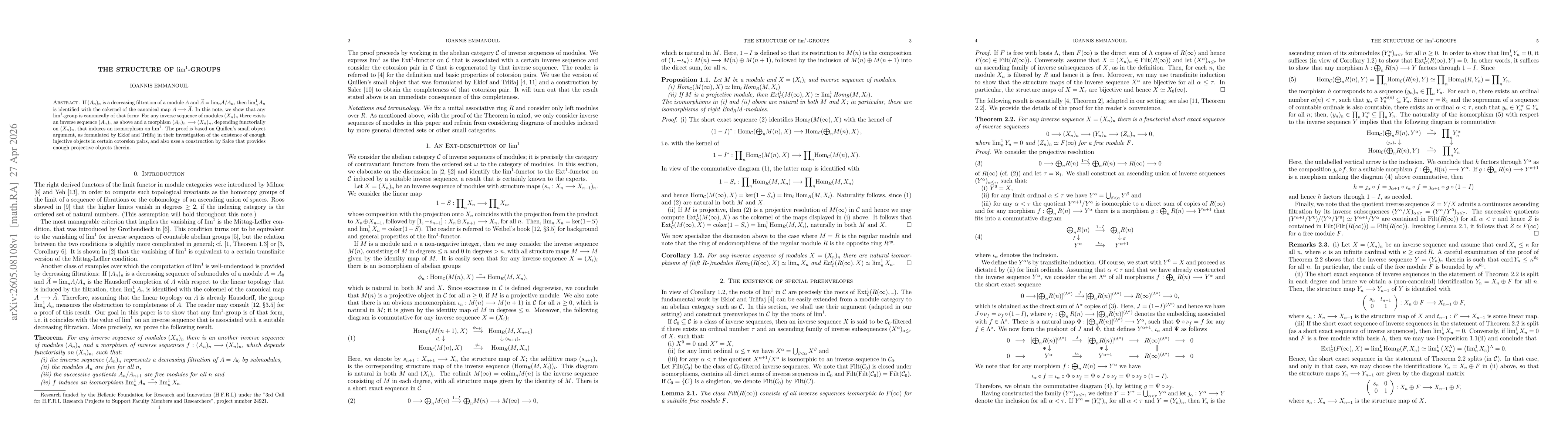 Thumbnail for The structure of $\lim^1$-groups