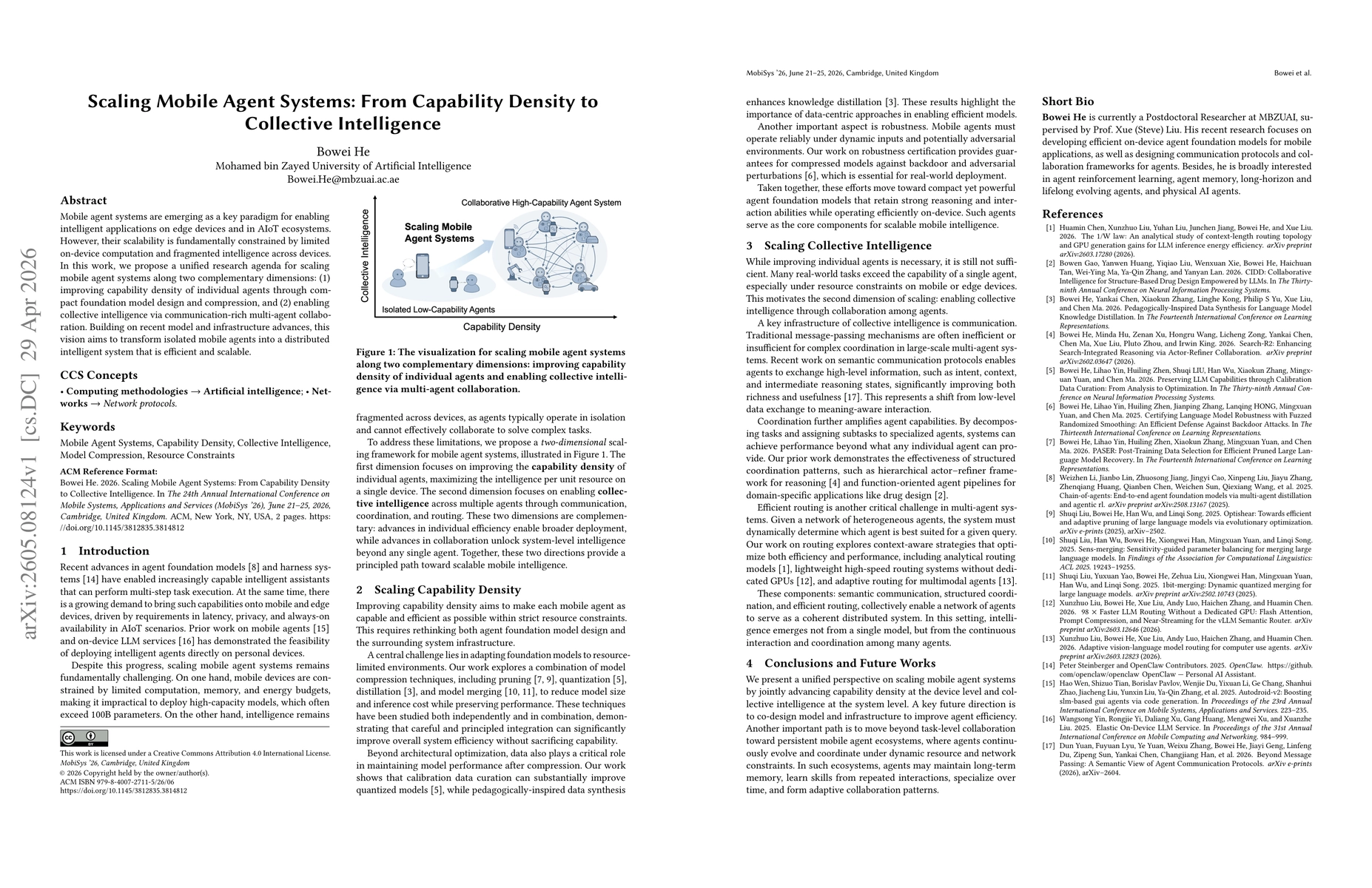 Thumbnail for Scaling Mobile Agent Systems: From Capability Density to Collective Intelligence