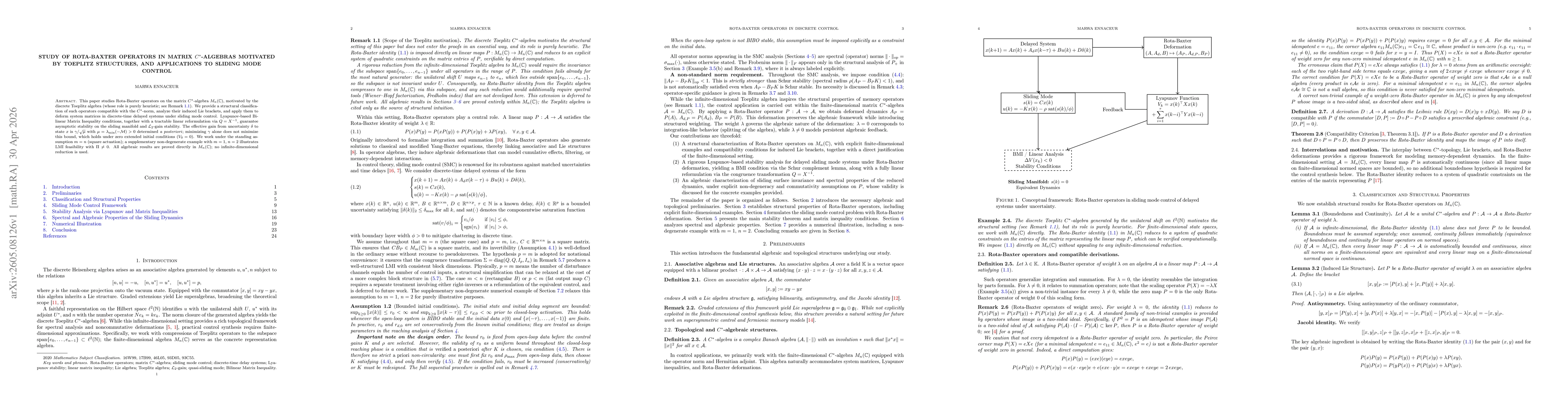 Thumbnail for Study of Rota-Baxter Operators in Matrix $C^*$-Algebras Motivated by Toeplitz Structures, and Applications to Sliding Mode Control