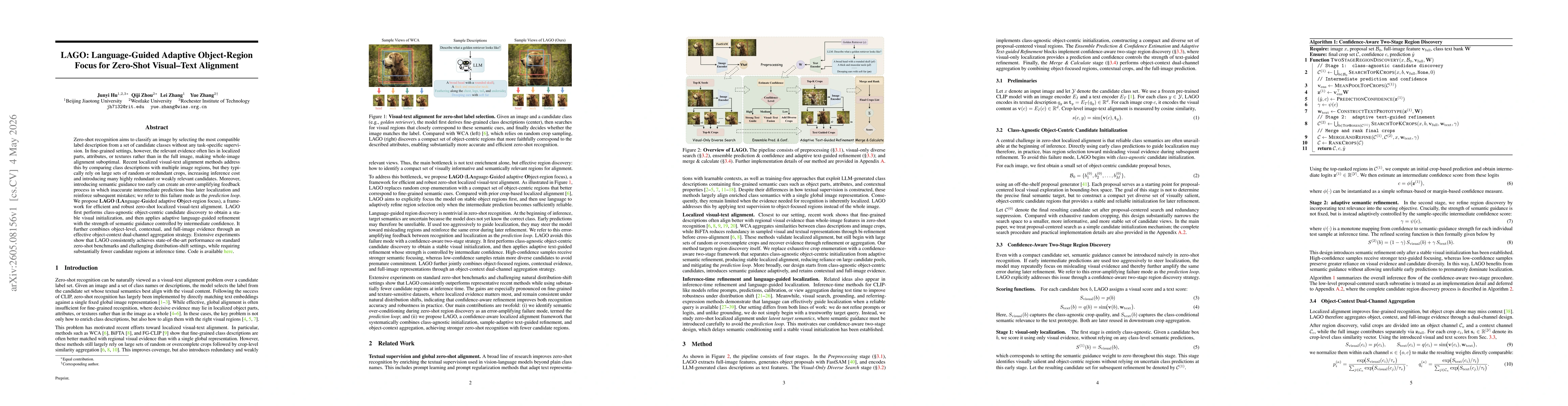 Thumbnail for LAGO: Language-Guided Adaptive Object-Region Focus for Zero-Shot Visual-Text Alignment