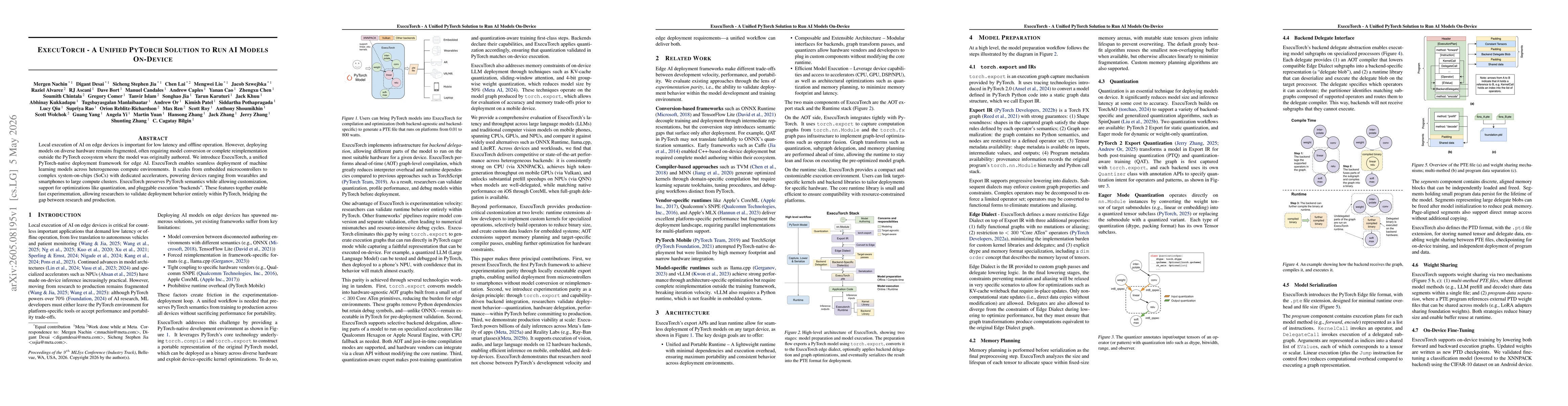 Thumbnail for ExecuTorch -- A Unified PyTorch Solution to Run AI Models On-Device