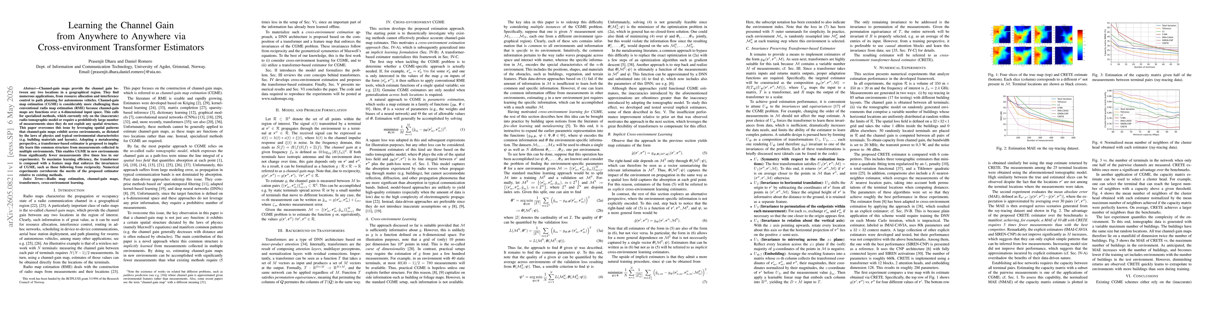 Thumbnail for Learning the Channel Gain from Anywhere to Anywhere via Cross-environment Transformer Estimators
