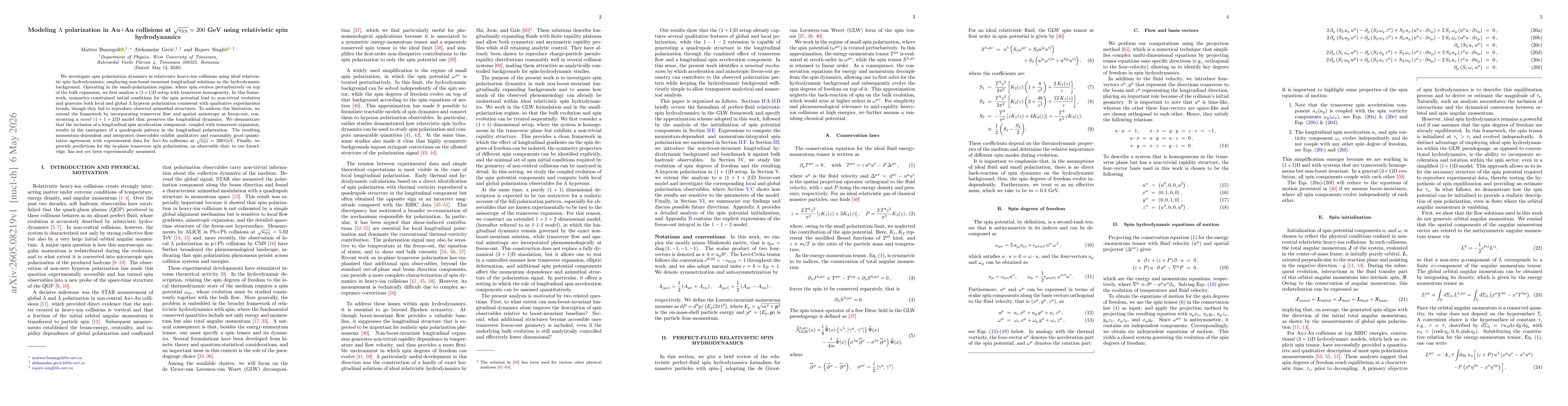 Thumbnail for Modeling $Λ$ polarization in Au$+$Au collisions at $\sqrt{s_{\rm NN}}=200$ GeV using relativistic spin hydrodynamics