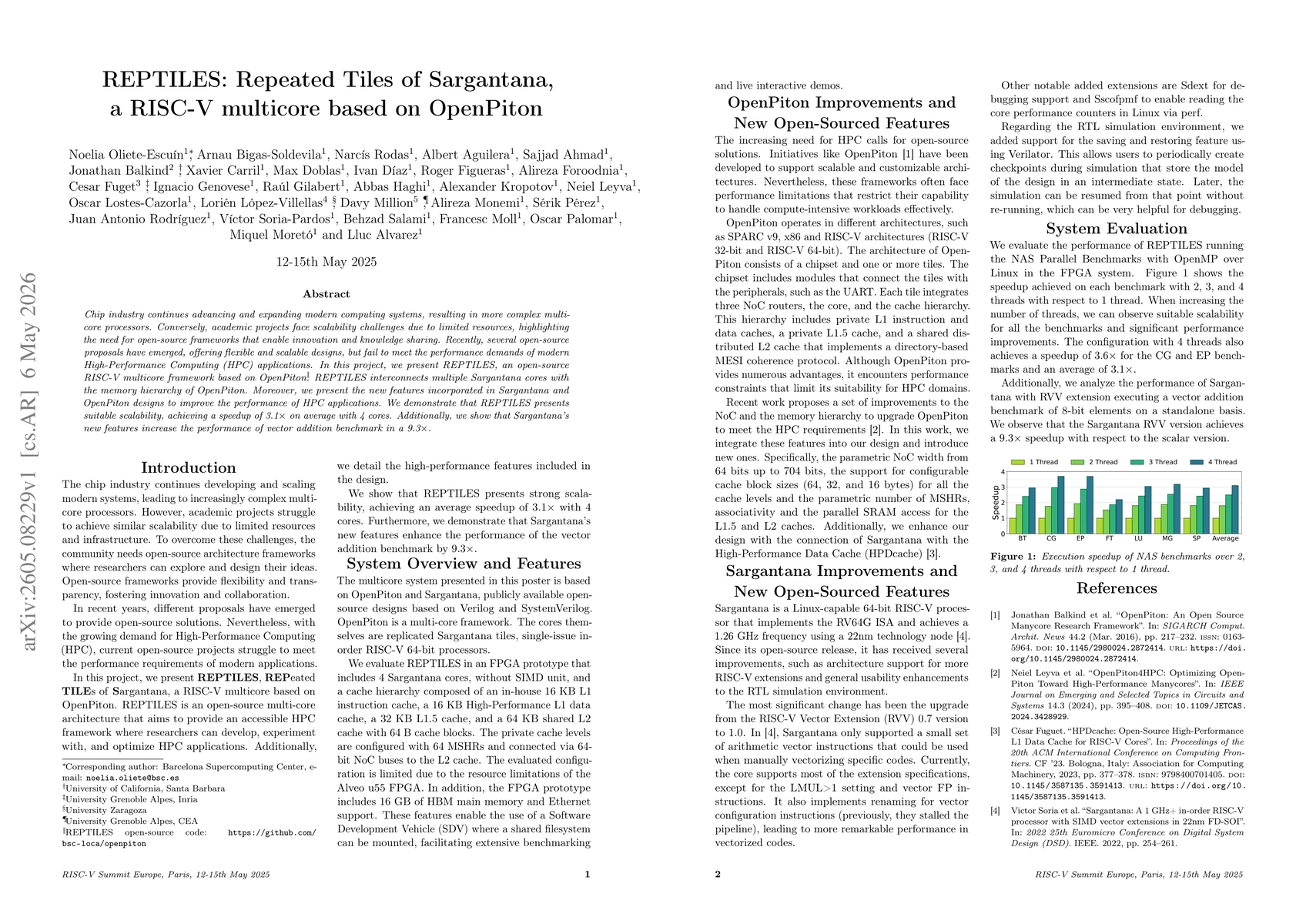 Thumbnail for REPTILES: Repeated Tiles of Sargantana, a RISC-V multicore based on OpenPiton