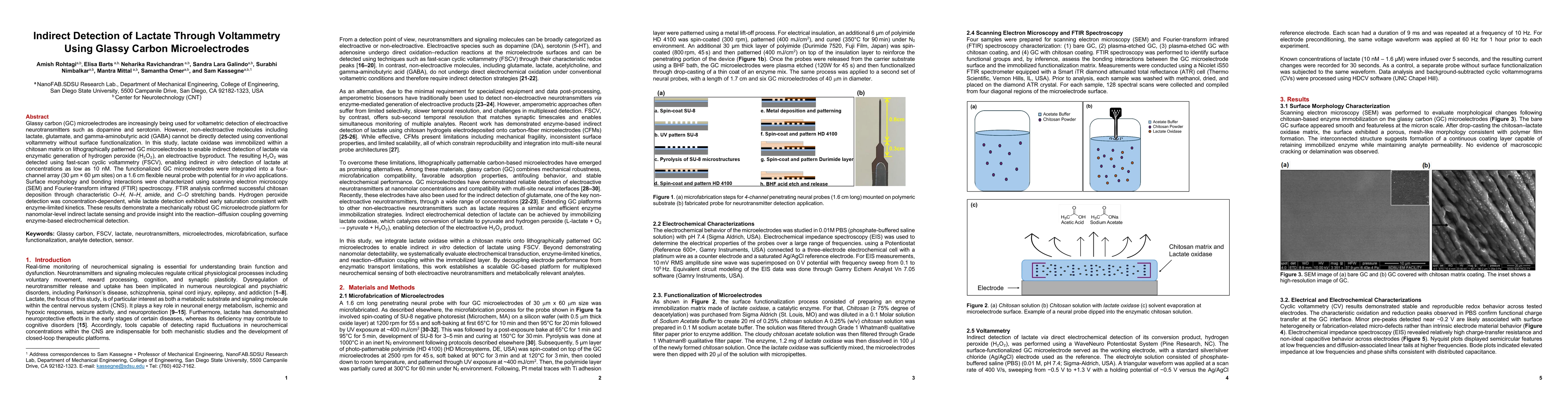 Thumbnail for Indirect Detection of Lactate Through Voltammetry Using Glassy Carbon Microelectrodes