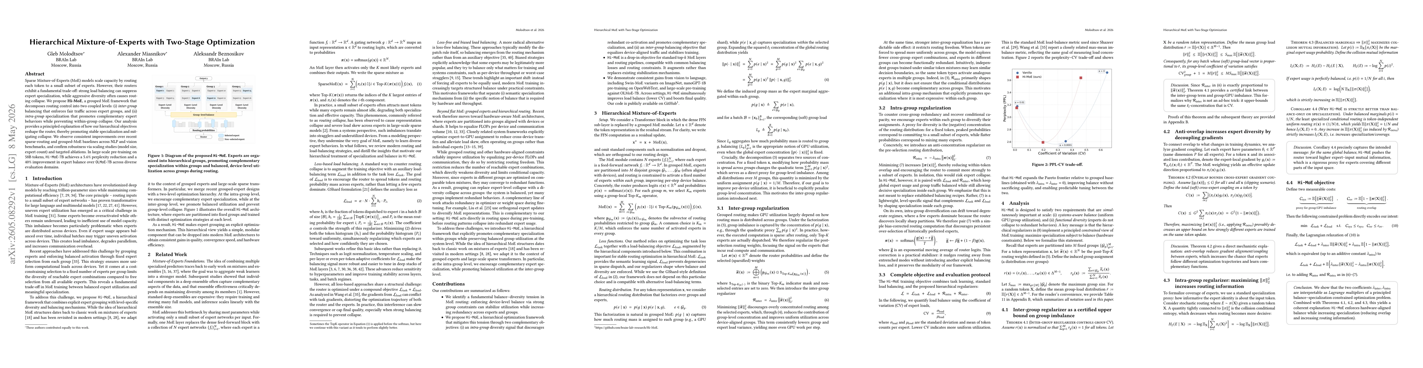Thumbnail for Hierarchical Mixture-of-Experts with Two-Stage Optimization