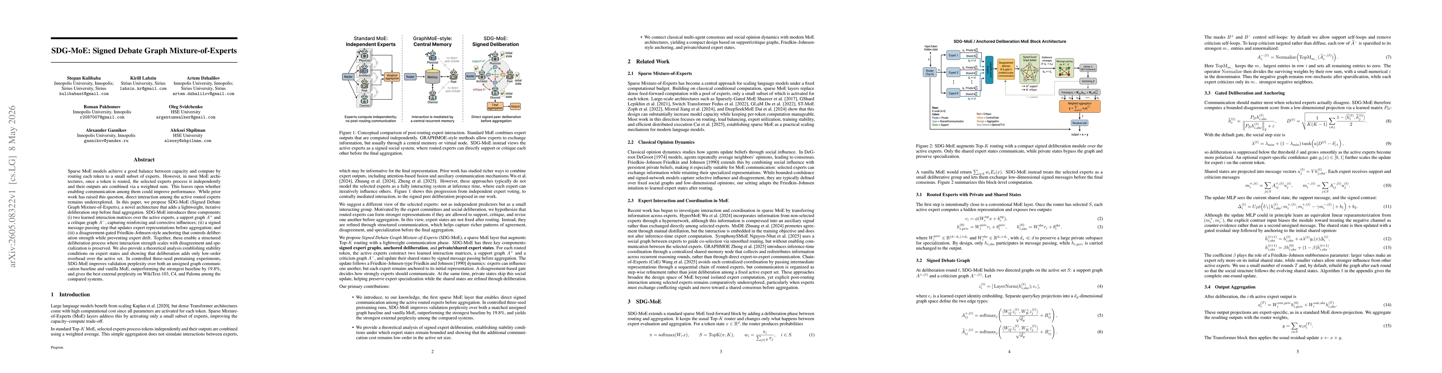 Thumbnail for SDG-MoE: Signed Debate Graph Mixture-of-Experts